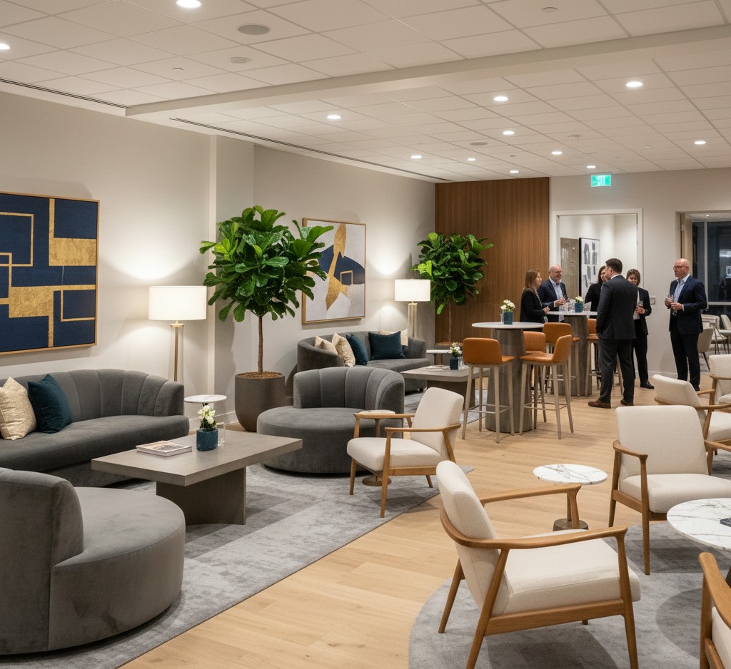 Modern networking event space