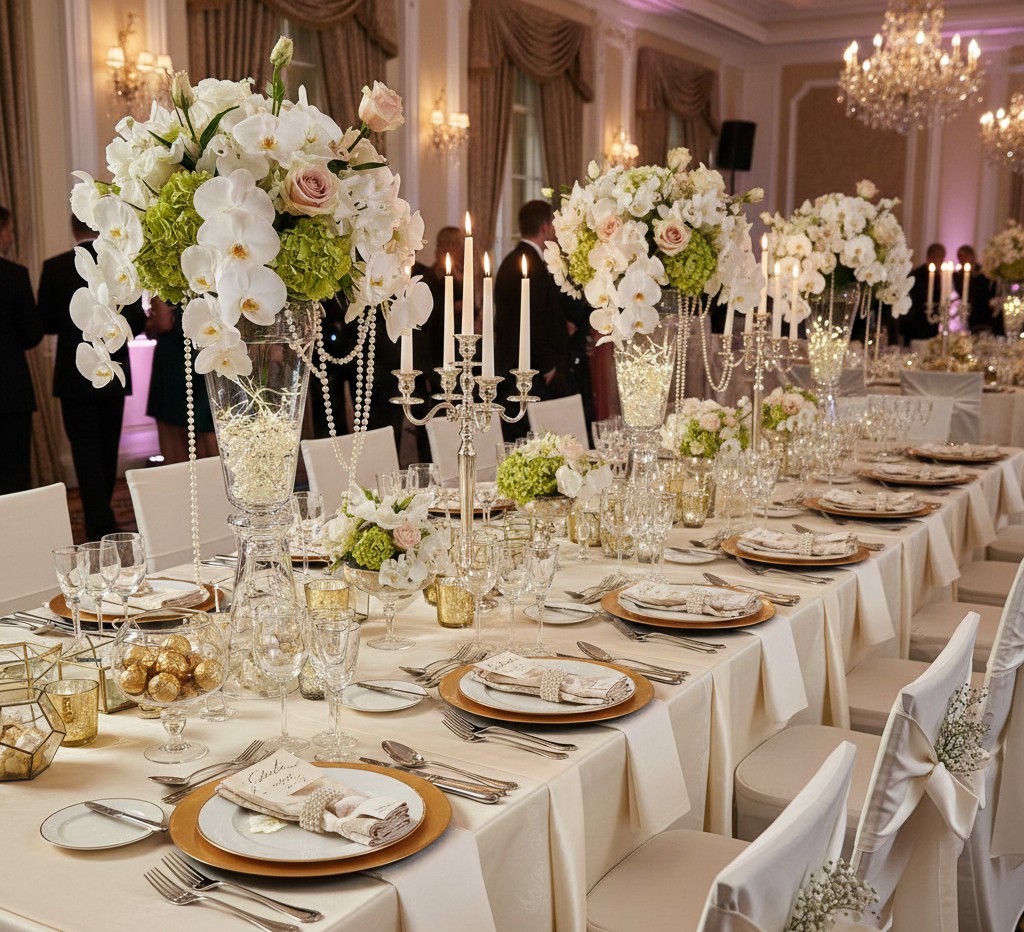 Sophisticated event entrance décor